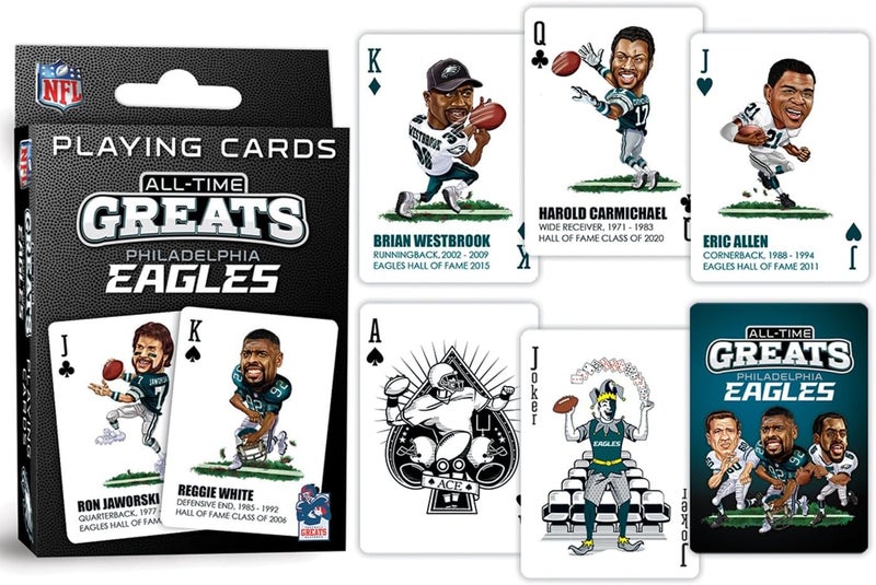 Master Pieces Officially Licensed NFL Philadelphia Eagles Playing Cards - 54 Card Deck for Adults - Image 3